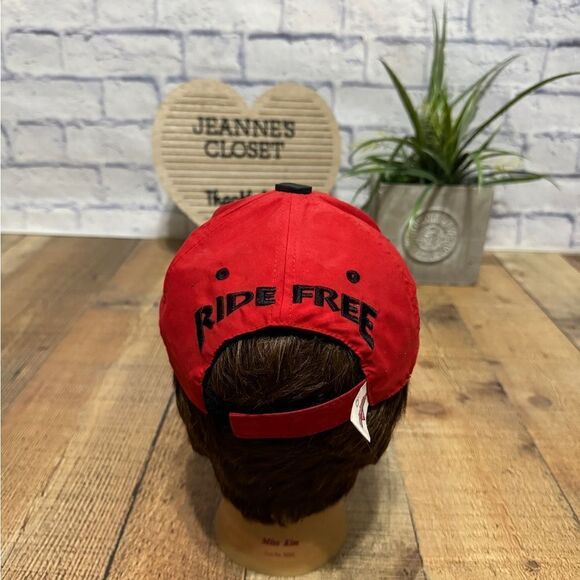 Vintage 90s Harley Davidson Cafe New York NYC Ride Free Biker Snapback Cap Hat - Picture 9 of 10